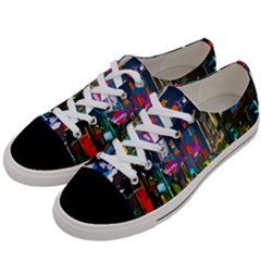 Abstract Vibrant Colour Cityscape Women s Low Top Canvas Sneakers