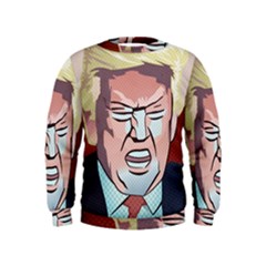 Donald Trump Pop Art President Usa Kids  Sweatshirt by BangZart