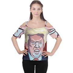 Donald Trump Pop Art President Usa Cutout Shoulder Tee