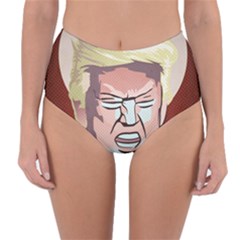 Donald Trump Pop Art President Usa Reversible High-waist Bikini Bottoms