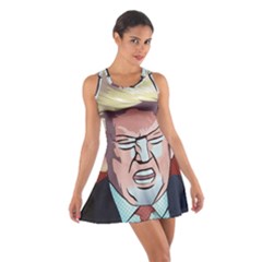 Donald Trump Pop Art President Usa Cotton Racerback Dress