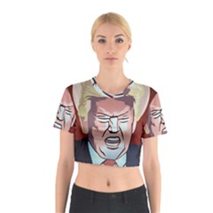 Donald Trump Pop Art President Usa Cotton Crop Top