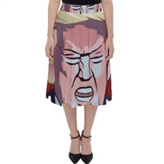 Donald Trump Pop Art President Usa Folding Skater Skirt by BangZart