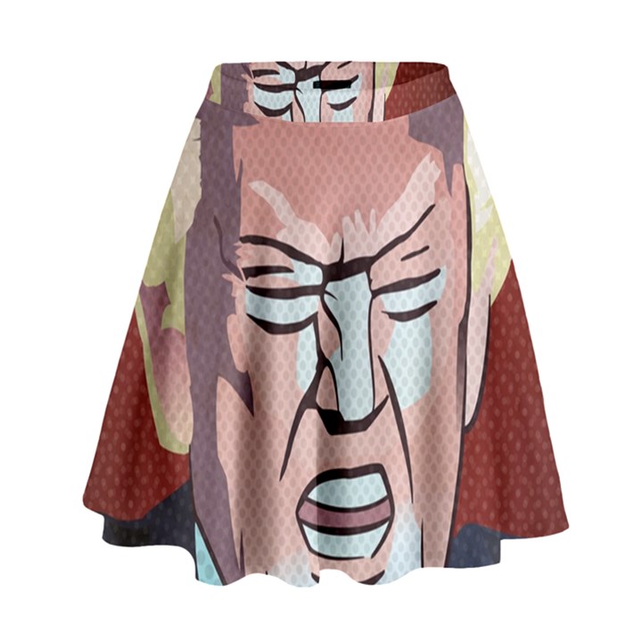 Donald Trump Pop Art President Usa High Waist Skirt