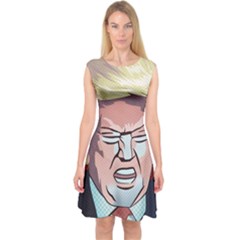 Donald Trump Pop Art President Usa Capsleeve Midi Dress