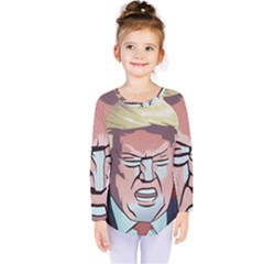 Donald Trump Pop Art President Usa Kids  Long Sleeve Tee