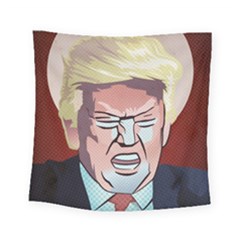 Donald Trump Pop Art President Usa Square Tapestry (small) by BangZart