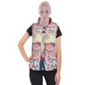 Donald Trump Pop Art President Usa Women s Button Up Puffer Vest View1