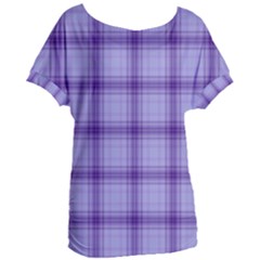 Purple Plaid Original Traditional Women s Oversized Tee