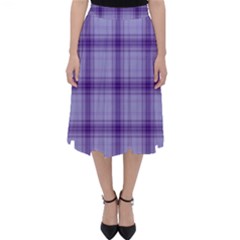 Purple Plaid Original Traditional Folding Skater Skirt