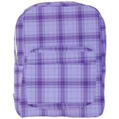 Purple Plaid Original Traditional Full Print Backpack