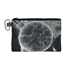 Space Universe Earth Rocket Canvas Cosmetic Bag (medium)