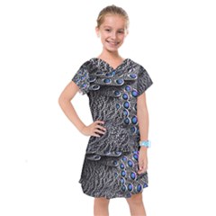 Feather Bird Bird Feather Nature Kids  Drop Waist Dress by BangZart