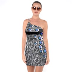 Feather Bird Bird Feather Nature One Soulder Bodycon Dress by BangZart