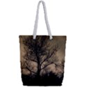 Tree Bushes Black Nature Landscape Full Print Rope Handle Tote (Small) View2