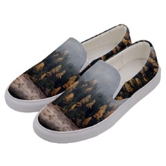 Trees Plants Nature Forests Lake Men s Canvas Slip Ons