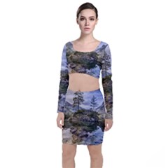 Hintersee Ramsau Berchtesgaden Long Sleeve Crop Top & Bodycon Skirt Set