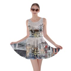 Venice Small Town Watercolor Skater Dress by BangZart