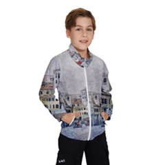 Venice Small Town Watercolor Wind Breaker (kids) by BangZart