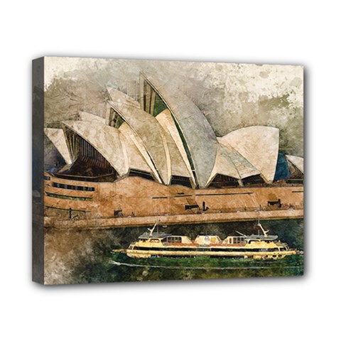 Sydney The Opera House Watercolor Canvas 10  X 8  by BangZart