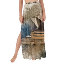 Sydney The Opera House Watercolor Maxi Chiffon Tie-up Sarong