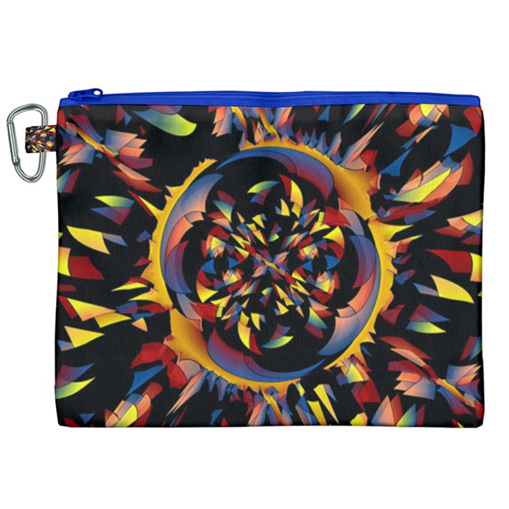 Spiky Abstract Canvas Cosmetic Bag (XXL)