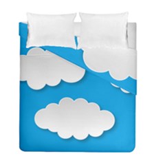 Clouds Sky Background Comic Duvet Cover Double Side (full/ Double Size)