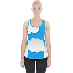 Clouds Sky Background Comic Piece Up Tank Top