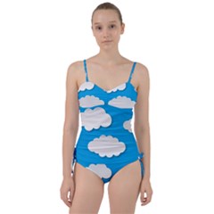 Clouds Sky Background Comic Sweetheart Tankini Set by BangZart