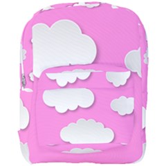 Clouds Sky Pink Comic Background Full Print Backpack