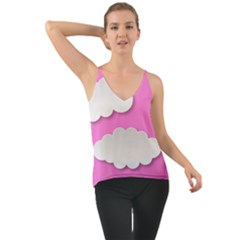 Clouds Sky Pink Comic Background Cami