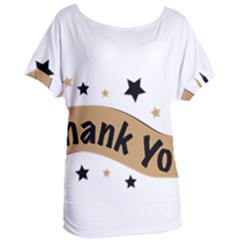 Thank You Lettering Thank You Ornament Banner Women s Oversized Tee