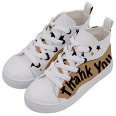 Thank You Lettering Thank You Ornament Banner Kid s Mid-top Canvas Sneakers