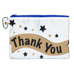 Thank You Lettering Thank You Ornament Banner Canvas Cosmetic Bag (xl)