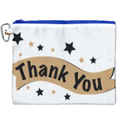 Thank You Lettering Thank You Ornament Banner Canvas Cosmetic Bag (xxxl)