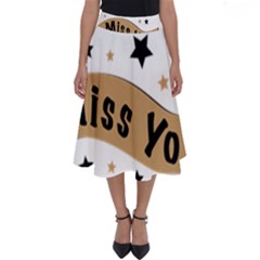 Lettering Miss You Banner Perfect Length Midi Skirt