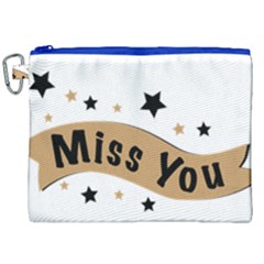 Lettering Miss You Banner Canvas Cosmetic Bag (xxl)