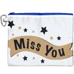 Lettering Miss You Banner Canvas Cosmetic Bag (xxxl) by BangZart