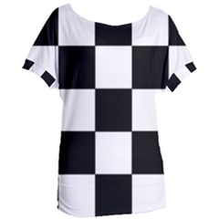 Grid Domino Bank And Black Women s Oversized Tee