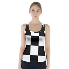 Grid Domino Bank And Black Racer Back Sports Top by BangZart