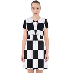 Grid Domino Bank And Black Adorable In Chiffon Dress by BangZart