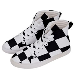 Grid Domino Bank And Black Women s Hi-top Skate Sneakers