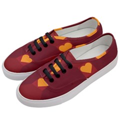 Heart Red Yellow Love Card Design Women s Classic Low Top Sneakers