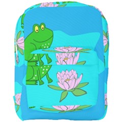 Frog Flower Lilypad Lily Pad Water Full Print Backpack