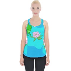 Frog Flower Lilypad Lily Pad Water Piece Up Tank Top