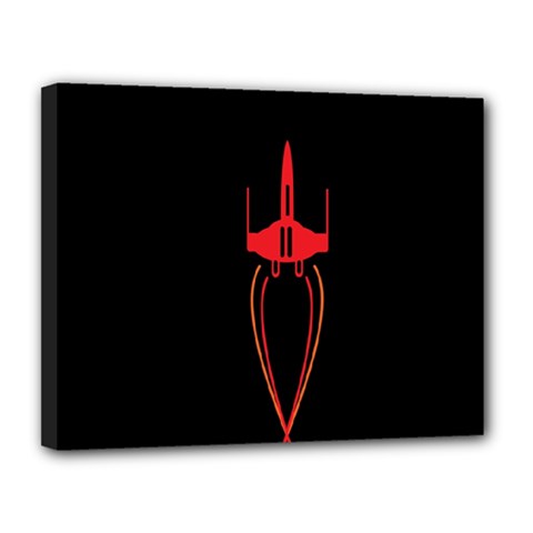 Ship Space Spaceship Canvas 14  X 11  by BangZart