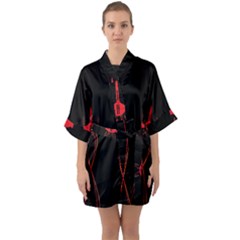 Ship Space Spaceship Quarter Sleeve Kimono Robe