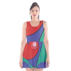 Clipart Portrait Illustration Scoop Neck Skater Dress by BangZart