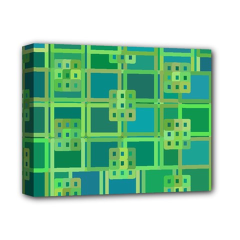 Green Abstract Geometric Deluxe Canvas 14  X 11  by BangZart