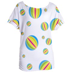 Balloon Ball District Colorful Women s Oversized Tee